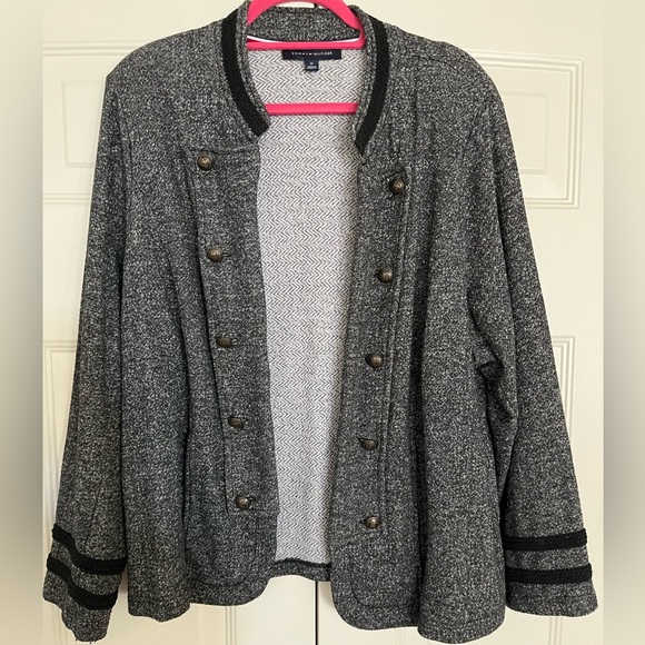 Tommy Hilfiger Military Style Gray Blazer 2X - Picture 1 of 9